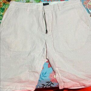 J. Crew Pink and White Striped Shorts